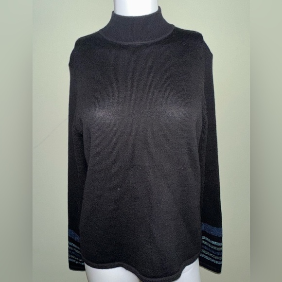 Pendleton Black Turtle Neck Long Sleeve Sweater, Size M - Picture 1 of 7